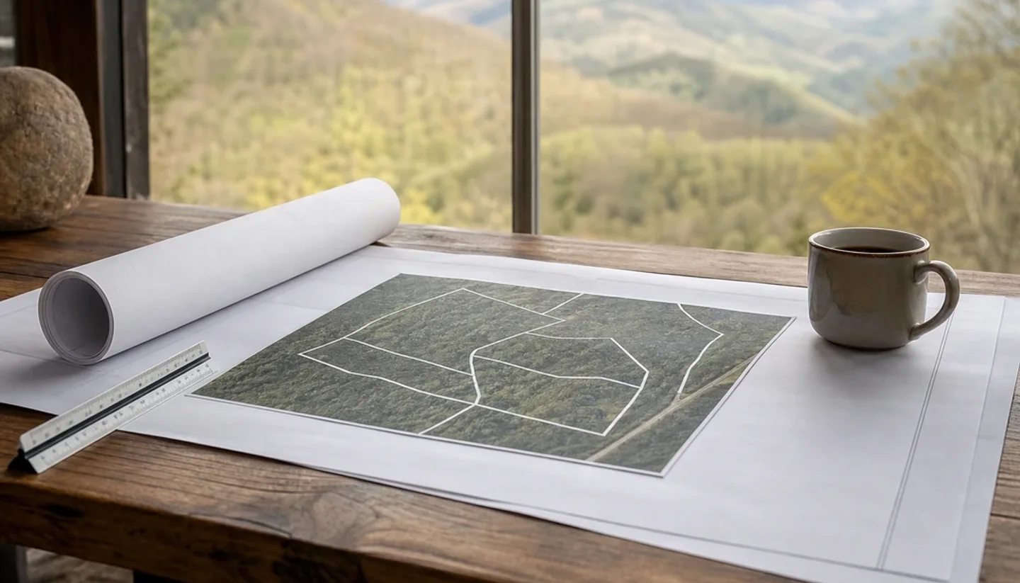 Developer meeting over parcel plans and maps